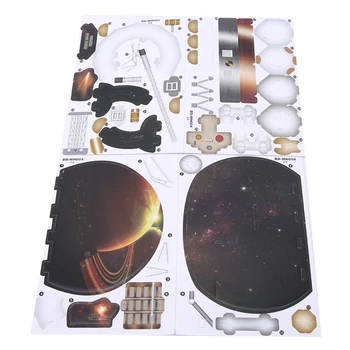 

3D three-dimensional Paper Puzzle Space Ball Solar System children's Puzzle Creative DIY Assembled Spell Insert Toy