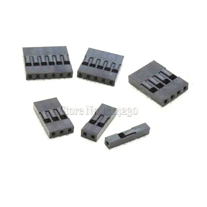 

300PCS(=1Pack) Dupont plastic shell Spacing of 2.54mm single row connector 1P/2P/3P/4P/5P/6P Each of 50pcs