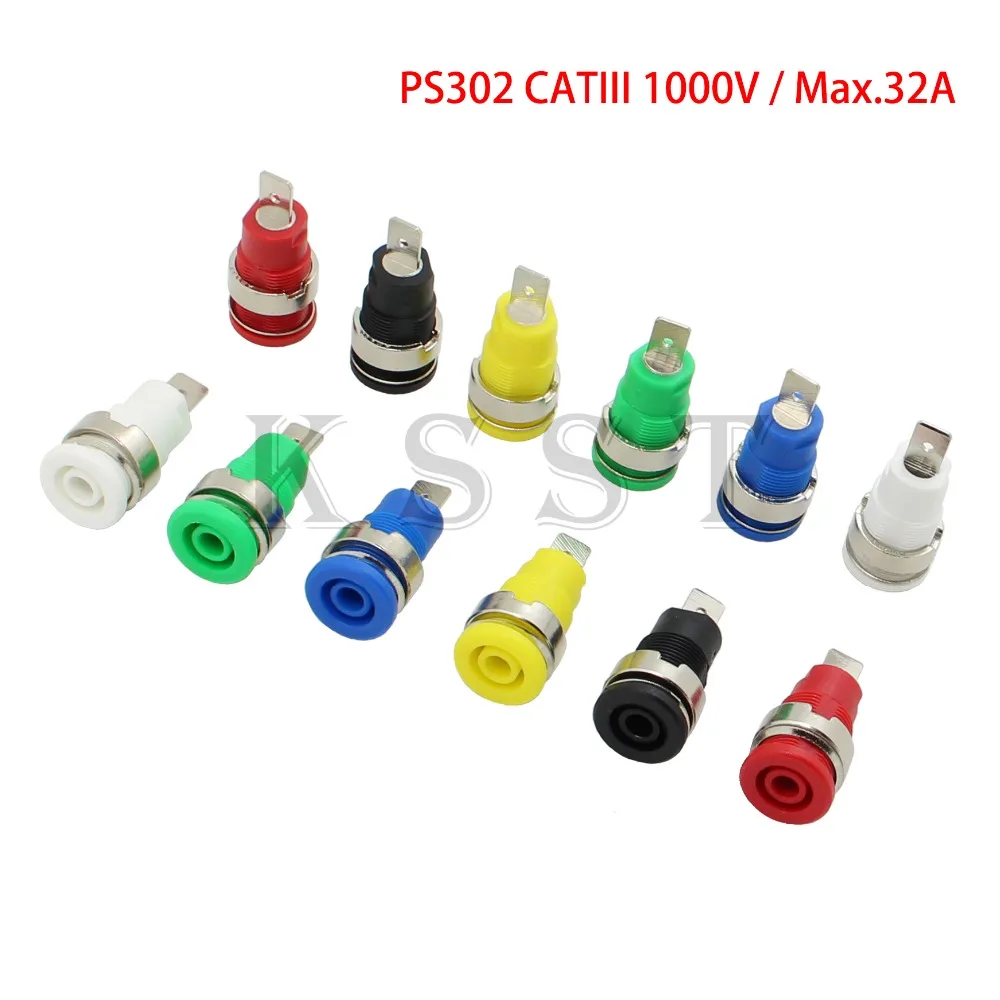 Tomada do Painel ou tipo de Solda 32a da Segurança 4mm do Jack do Soquete do Teste do Painel da Banana de Ps302 Faston Catiii de Ps302 4mm 6.35 1kv –