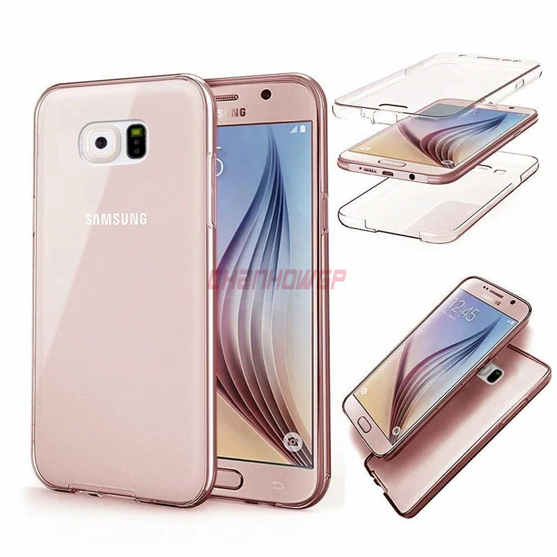 Двойной силиконовый чехол для samsung Galaxy S7Edge S8 S9 S10 плюс S10E A10 A20 A30 A50 A70 A5 A6 A7 A8 J3 J4 J5 J6 J7