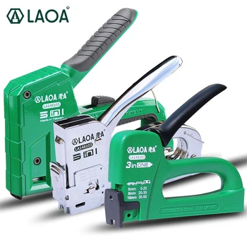 

LAOA Household Manual Nail Gun Upholstery Framing Rivet Staple Guns Kit For Wood Door Nailers Rivet Tool Nail Gun