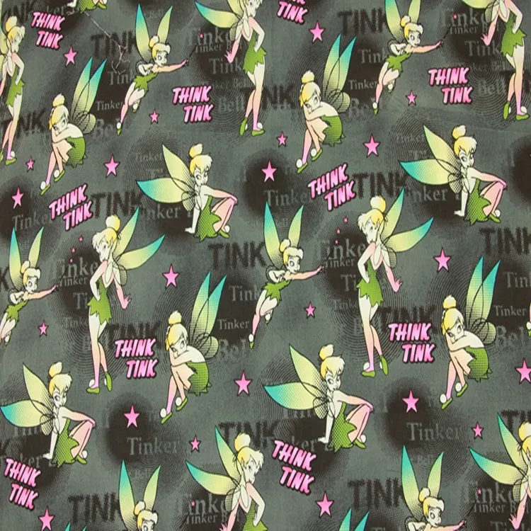 

140cm Width Think Tink Cotton Fabric for Girl Clothes Bedding Set Hometextile Curtain Cushion Cover DIY-BK513
