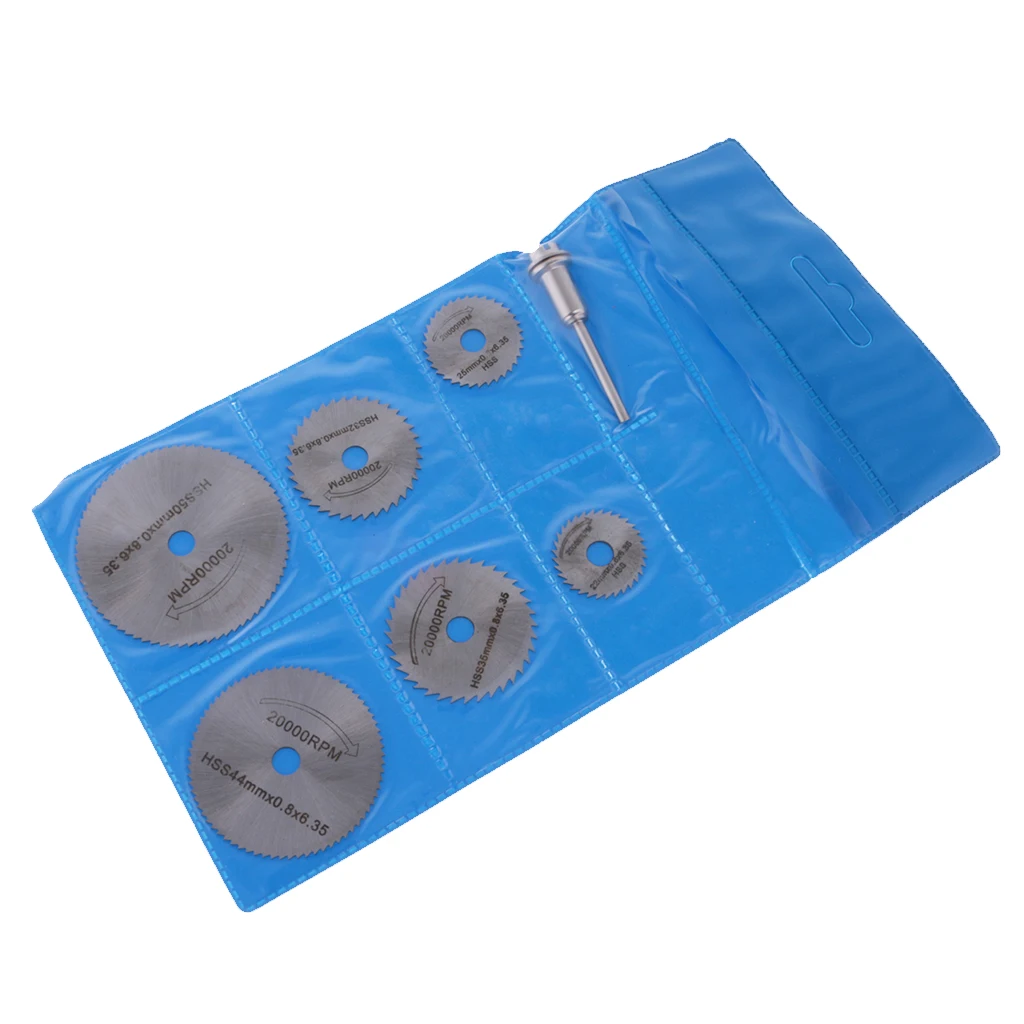  6Pcs Mini HSS Circular Saw Blades New Portable Rotary Tool  Disc Set Mini Drill Rotary Tool Cutting Blade Accessories Sliver