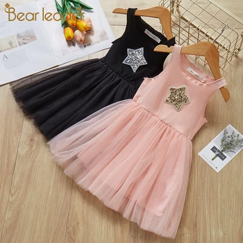 

Bear Leader Girls Dresses 2020 Summer Mesh Sling Girls Clothes Star Princess Dress Sleeveless Kids Dresses For Girls Star