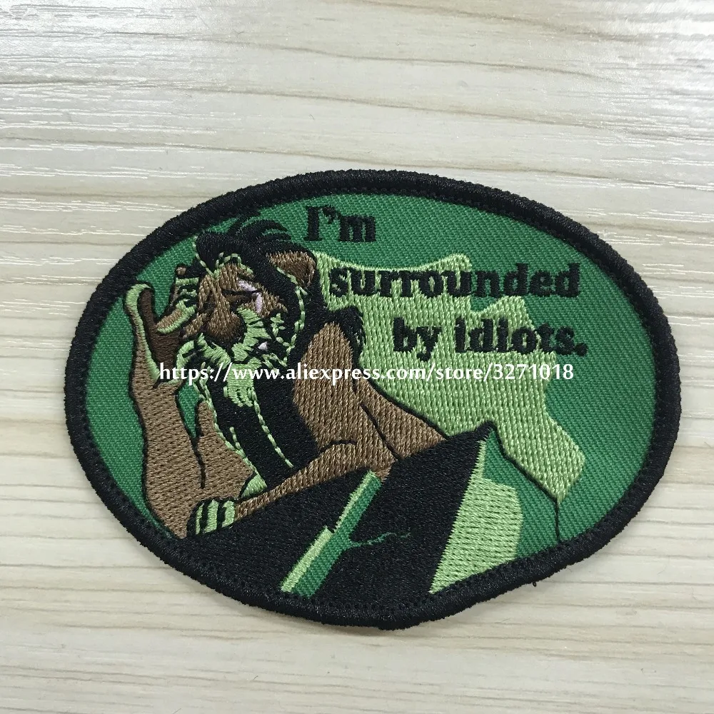 embroidered custom patches in patches overlock border Hot melt adhesive