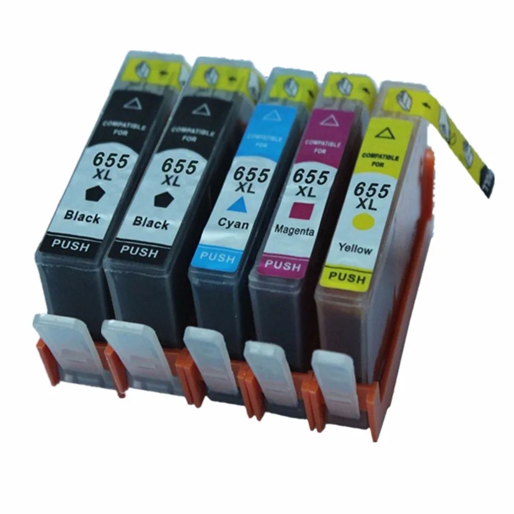 

1 Sets + 1 Bk Ink Cartridges For HP HP655 655 XL HP655XL 655XL Deskjet Ink Advantage 3525 4615 4625 5525 6520 6525 6520c Printer