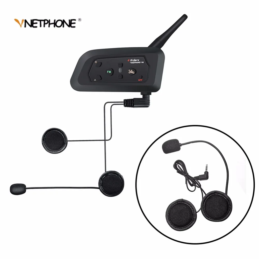 

VNETPHONE Helmet Motorcycle Intercom Accessories 3.5mm Jack Microphone Speaker Earphone Replacement for Vnetphone V4 V6