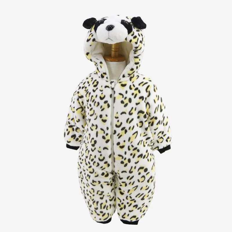 2017 Winter New Thick Flannel Baby Rompers Small Bee Baby Boy&Girl Jumpsuit Children Clothes Newbore Hooded Long Sleeve Bodysuit07