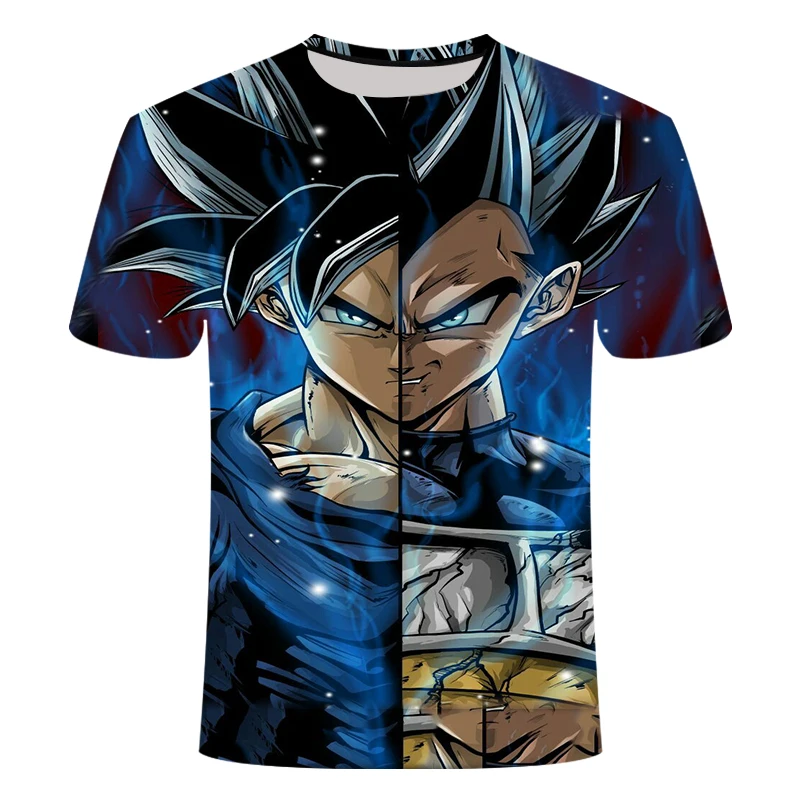 

2019 New Dragon Ball Z Men's Summer T-shirts 3D Printing Super Saiyan Kid Black Zamasu Vegeta Jiren Dragonball T Shirt Tops Tees