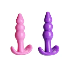 1pcs Soft Silicone Anal Plug Beads Dildo Butt Prostate Massager Adult Gay Sex Toys Jelly Skin