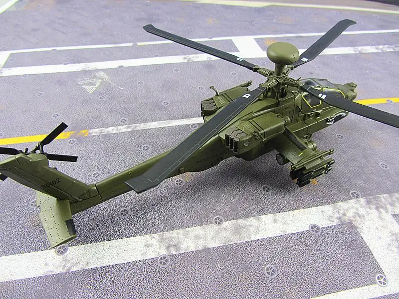 Вертолет Apache модель AH-64D высокая имитация статического готового самолета 1: 72 армии США