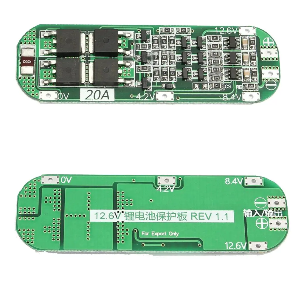 3S 20A профессиональная литий-ионная литиевая батарея 18650 зарядное устройство PCB BMS Защитная плата для электродвигателя 12,6 V Lipo модуль ячейки