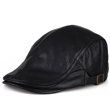 Весенняя Мужская бейсболка из натуральной коровьей кожи, стиль, бейсболки из натуральной кожи, берет, шапки