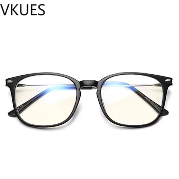 VKUES New Blue Light Blocking Glasses Phone Computer Glasses Anti Blue Ray Ultralight Frame Vintage HD Reading Flat Mirror UV400