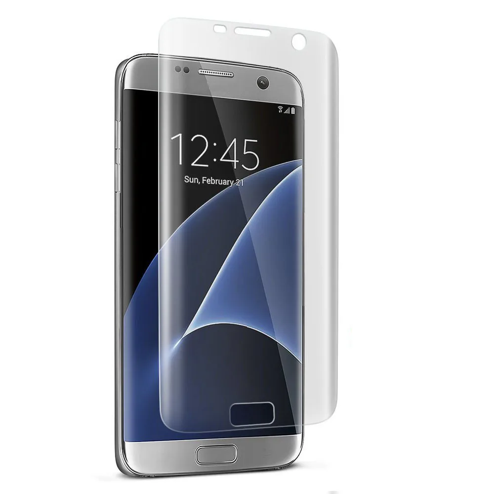 S7 edge Clear Transparent Curved 3D Full Cover Screen Protector for Samsung Galaxy S7 edge