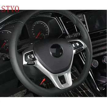 

STYO Car ABS interior Steering Wheel Button Cover Decoration Trim for LHD VW T-ROC 2018