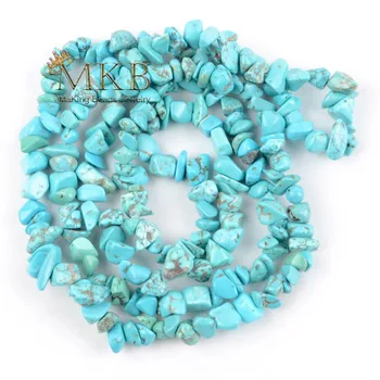 

8-12mm Irregular Natural Blue Turquoises Gravel Stone Beads For Jewelry Making 33inch Chip Beads Diy Bracelet Necklace Wholesale