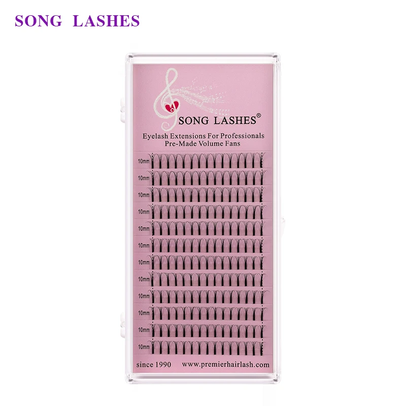 Song Lashes 0,07 толщина предварительно сделанный фен для придания объема предварительно завитые сборные 4D объем ресницы, наращивание ресниц предварительно сделанные вентиляторы длинный стержень