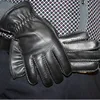 winter new Men's true deerskin gloves Coral Fleece warm buckskin Excellent quality mittens black color Genuine leather ► Photo 3/6