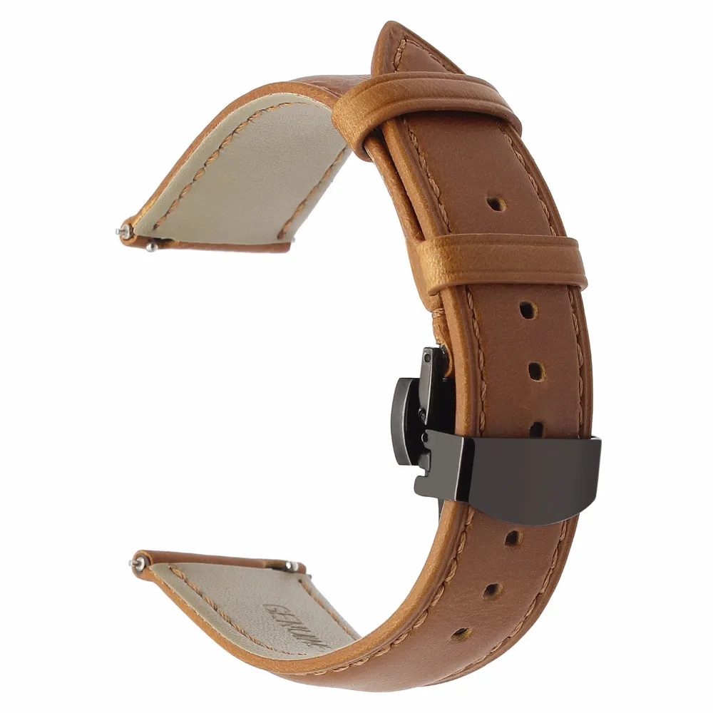 Ремешок итальянский из натуральной кожи для Amazfit 1 2 2S Xiaomi Huami Bip быстросъемный