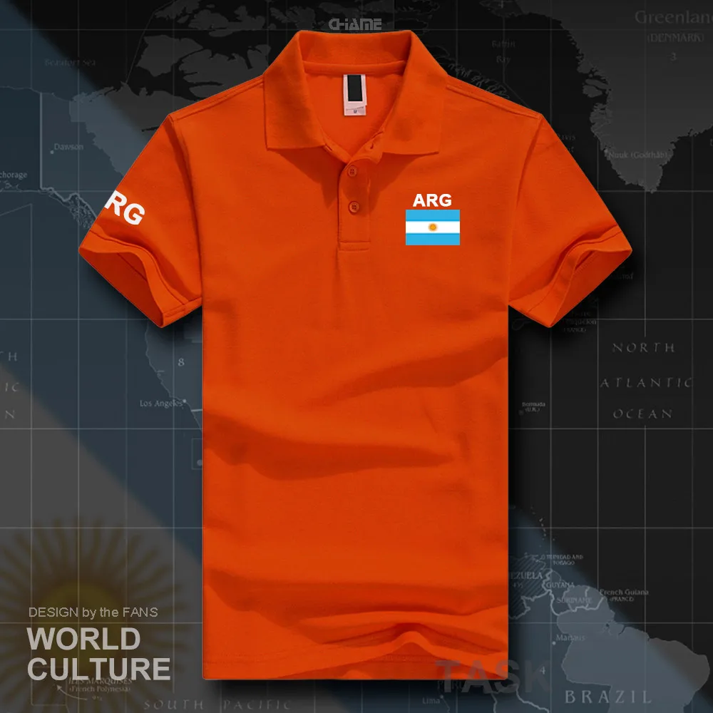 

Argentina Argentine polo shirts men short sleeve white brands printed for country 2017 cotton nation team flag new fashion AR