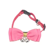 Bowknot Cat Collars with Bells Soft Adjustable Necklace Cat Bow Tie Pet Accessories for Cats and Small Medium Dogs collier chat