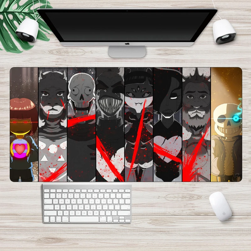 Large 60x30cm Undertale Gaming Mousepad Computer Non-Skid Mouse pad Locking Edge Laptop Desk Mat Notebook Pc Accessories