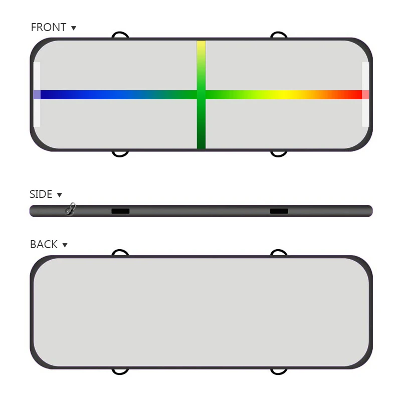 JIANIF 4/5/6m воздушная дорожка гимнастики надувной батут пол-батут для дома Коврик для йоги Олимпийских игр обучение дропшиппинг - Цвет: color black
