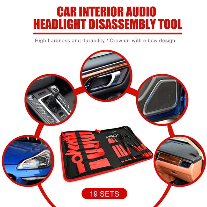 

Manganese Steel Red Black Automotive Interior Car Door Clip Trim Pry Tool Durable Nippers Multi Function Practical