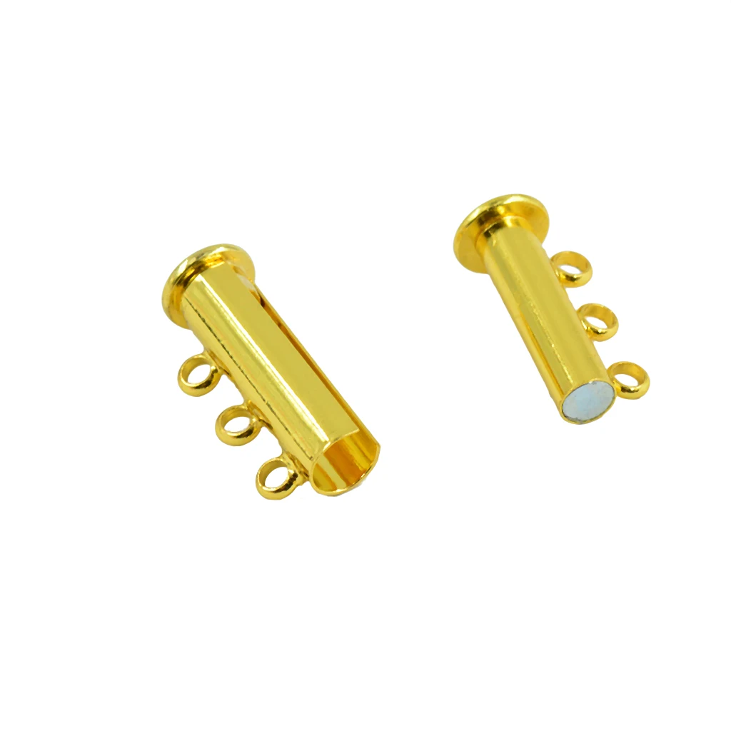 20 Pieces Multi Strand Slide Magnetic Tube Lock Clasp for Necklace Bracelet 