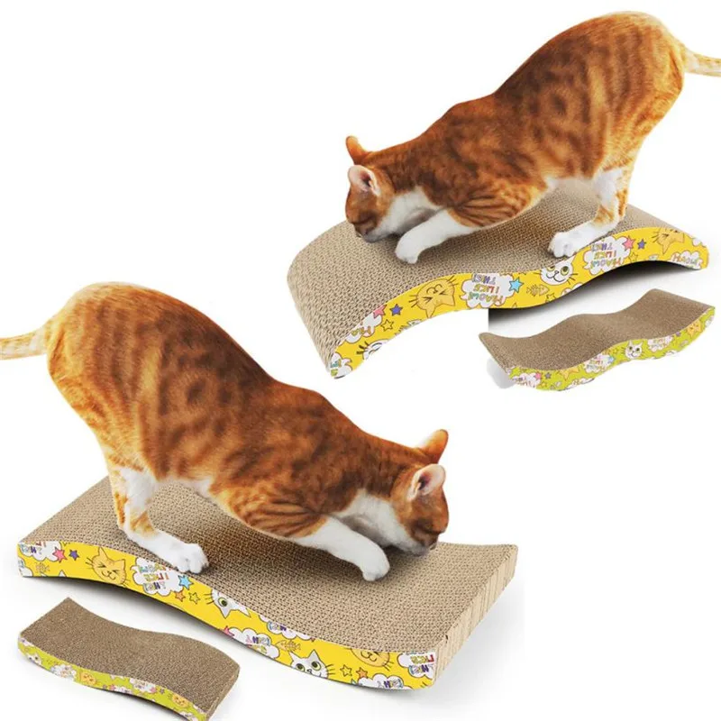 Best Gift Cat Scratching Pad Kitty Pet Corrugated Cardboard Catnip