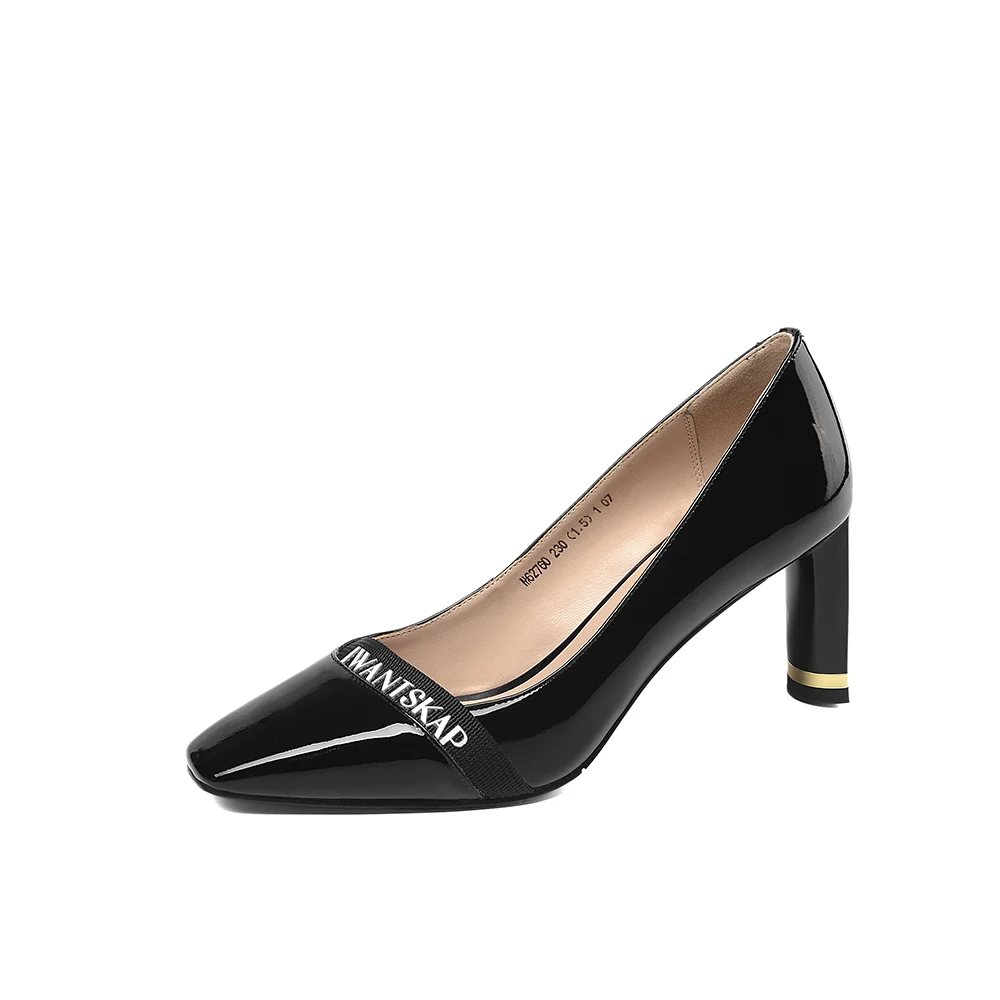 Bombas Cuero Mujer Leepo Madura Punta Tacón Blanco Alto De Vestido Black Negro white Zapatos Tacones Finos Genuino Señoras Oficina Las SqzgqZXcT