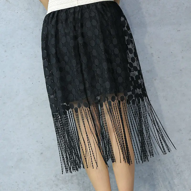 Юбка миди Женская кружевная с высокой талией черная/белая 2020|midi skirt|waist skirthigh waist