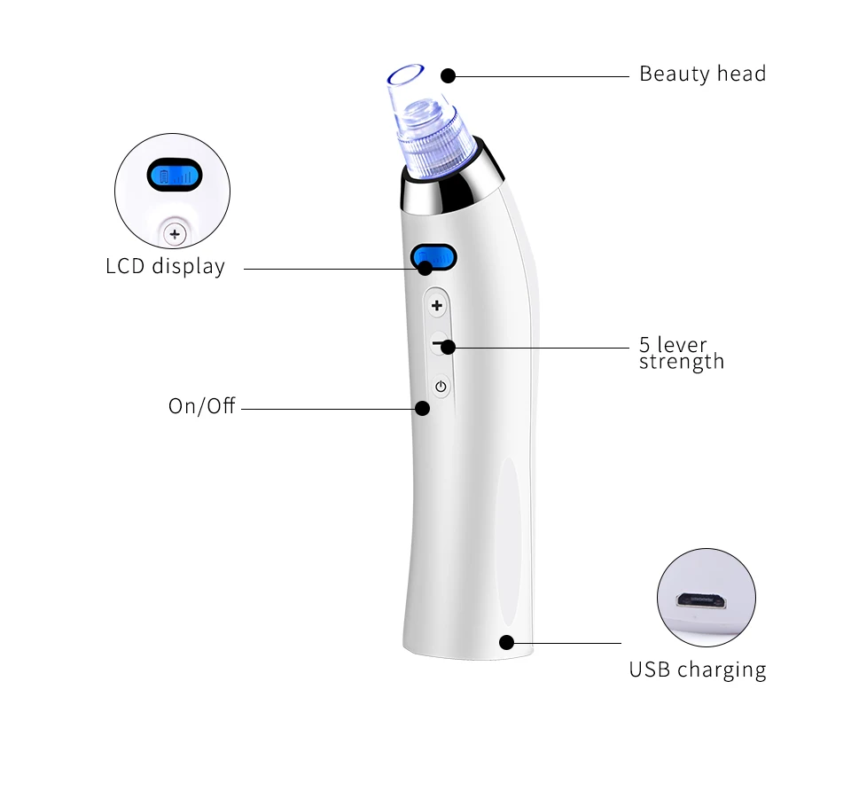 Удаление прыщей инструмент для удаления угрей удаление угрей чистка пор blackhead vacuum cleaner вакуумный очиститель пор для удаления прыщей и угрей чистка лица вакуумная