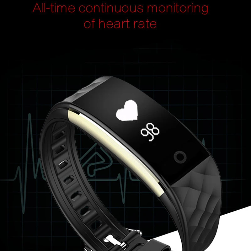 В реальном времени динамического сердечного ритма Мониторы смарт-браслет с Встроенный вибрации Двигатель Bluetooth Smart Браслет