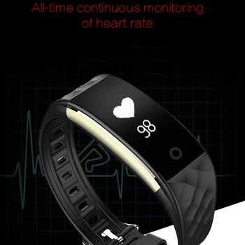 

2017 free shipping Real-time Dynamic Heart Rate Monitor Smart Band with Built-in Vibration Motor Bluetooth Smart Bracelet