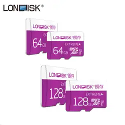 Londisk Горячие Продажи Карта Micro Sd 64 ГБ 128 ГБ 600X Высокоскоростной 80 МБ/С. UHS-1 Class10 Флэш-Карты Памяти Для Смартфонов камера