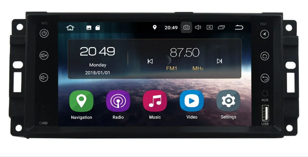 Excellent 2 din Auto Radio Android 9.0 Car DVD Player For Chrysler 300c jeep Compass/Dodge/RAM/Grand Cherokee Wrangle GPS Navi Head Unit 2