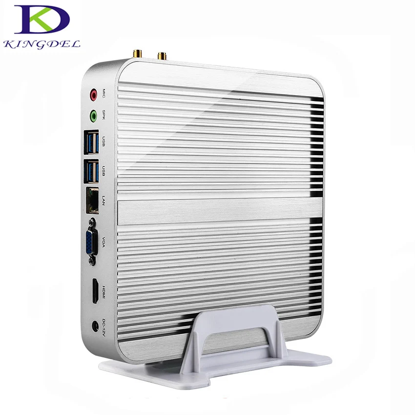 2017 Cheapest Fanless mini PC barebone Intel Core i7 5550U Dual Core up to 3 0GHz