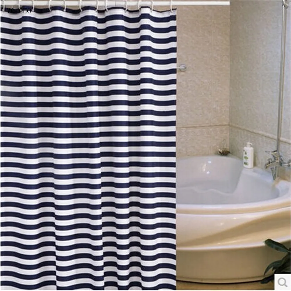 Buy [200cm high ] Navy Blue bathroom shower curtain