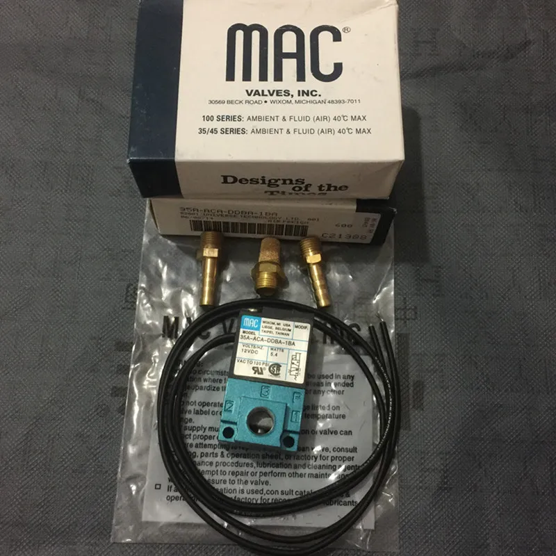

Free shipping High quality 12v MAC 3 Port Electronic Boost Control Solenoid Valve 35A-ACA-DDBA-1BA 5.4W with brass kit