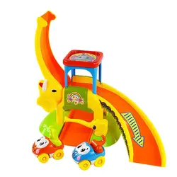 Дошкольные Дети Слон упаковочная партия игрушка для малышей собрать игровая площадка Набор салазок с автомобилями Diecasts и игрушечных