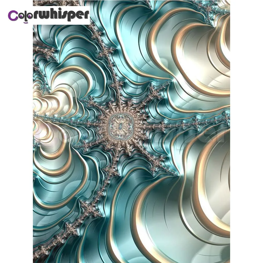 Алмазная картина Полная площадь/круглая Мандала Fractals Visionary Digital Art Алмазная вышивка мозаика вышивка крестиком Z114 - Цвет: 1