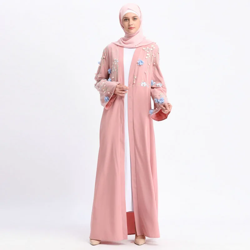 Абая для мусульман, Дубай, турецкий, катарский, длинное цветочное кимоно, кардиган, хиджаб, платье, jilbabe Robe Musulmane abaya s, женская мусульманская одежда