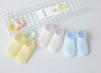 2018 Fashion Baby Boys Girls Summer Hollow Out Net Soft Short socks 5 Pairs 3-8T