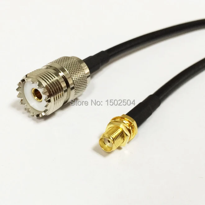 

New SMA Female Jack Connector Switch UHF Female Jack Convertor RG58 Wholesale Fast Ship 50CM 20" Adapter