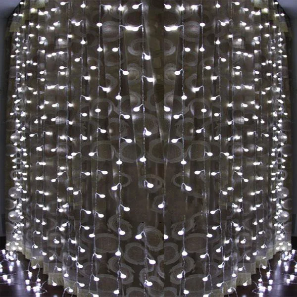 3*3m 300pcs AC110 240V/ Battery Operated Light Curtain LED Christmas 3*3m 300pcs AC110-240V/ Battery Operated Light Curtain LED Christmas Lights Ball - 3*3m 300pcs AC110 240V/ Battery Operated Light Curtain LED Christmas
