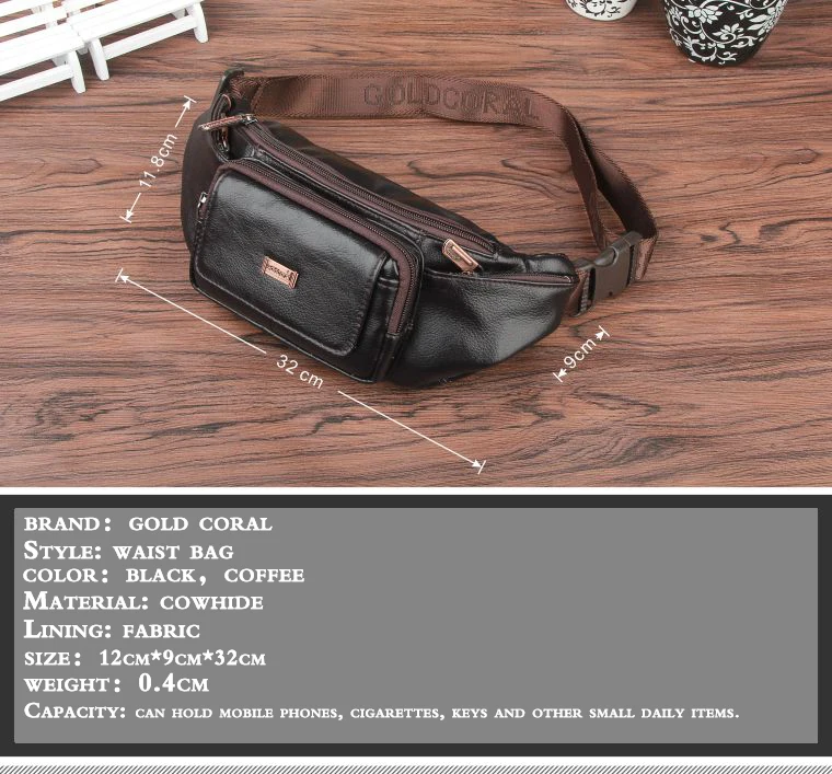 Cheap leather waist bag