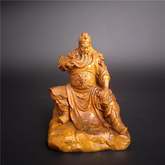 Wood sculpture Dynasty Warriors Guan Yu vintage craft home ... Wood sculpture Dynasty Warriors Guan Yu vintage craft home ...