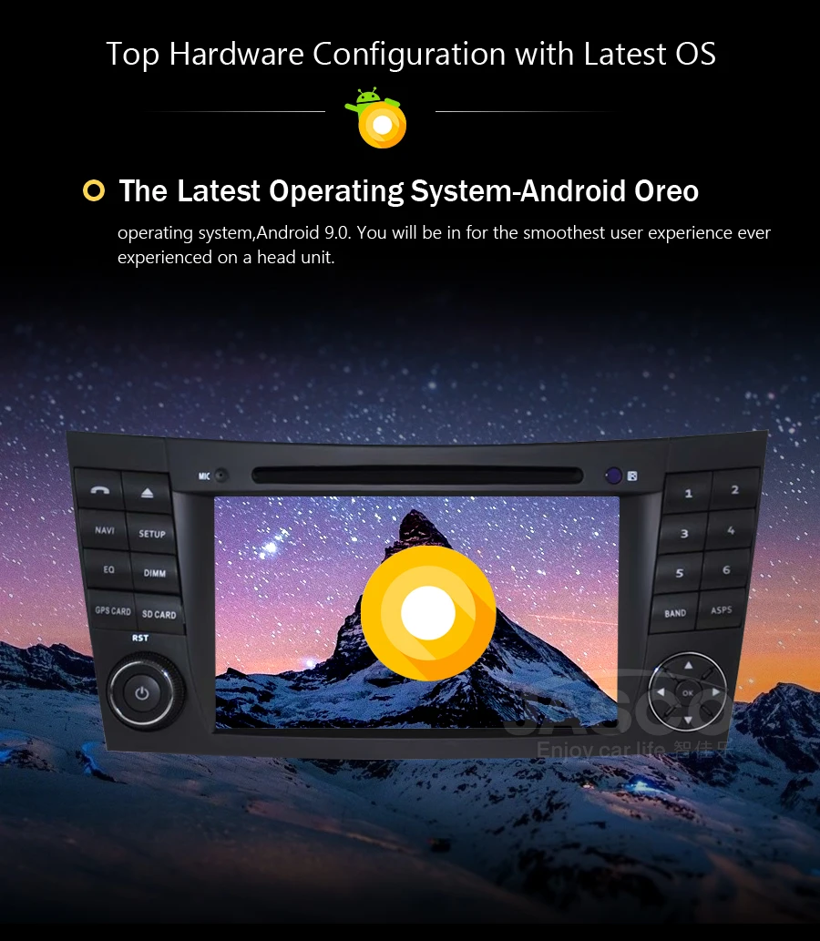 Sale 4G RAM Android 9.0 Car DVD Stereo Multimedia Headunit For Mercedes Benz/w211/e200/e300/e3 Auto Radio GPS Navigation Video Audio 4